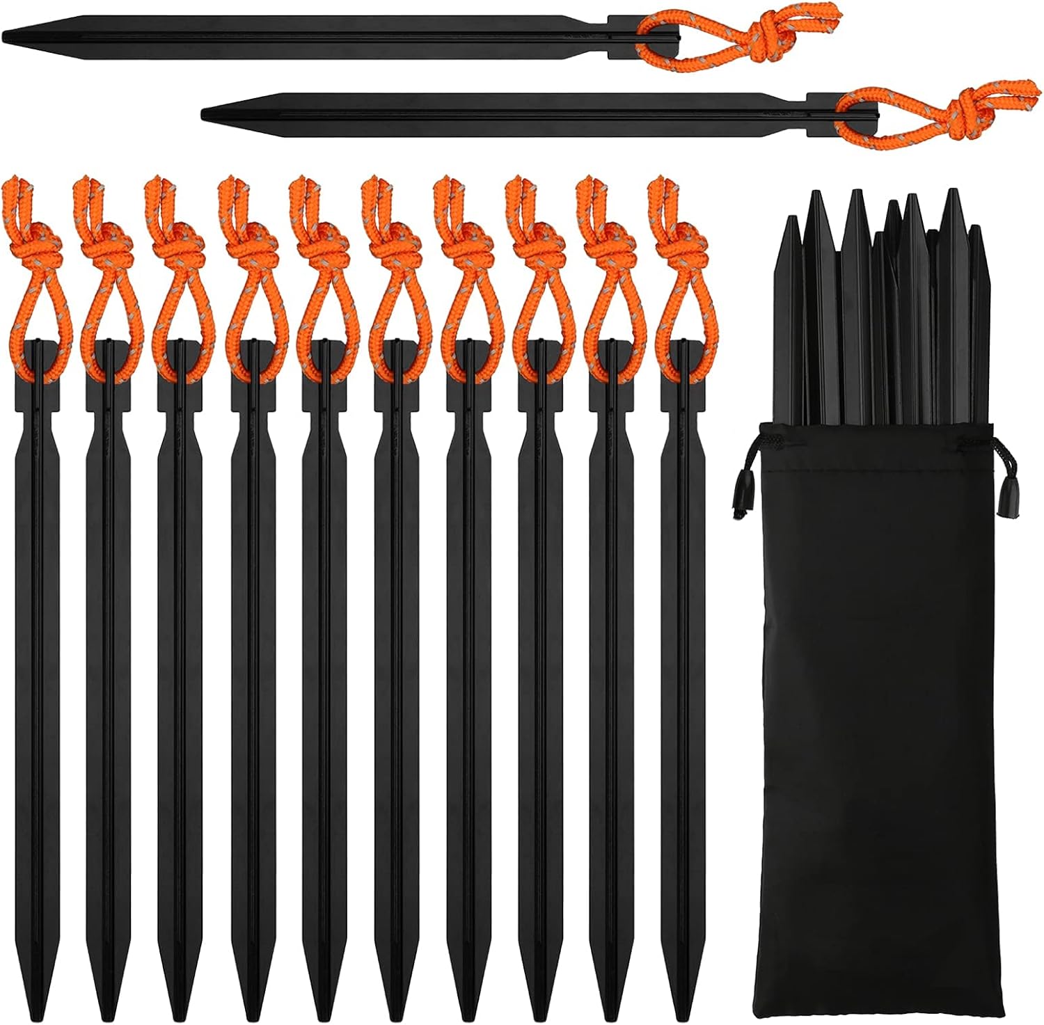 12 Pcs Tent Pegs Lightweight Strong Tent Pegs Tent Stakes Aluminium