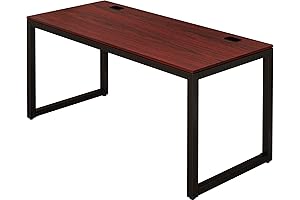 SHW Home Office 55 Inch Large Cherry Desk