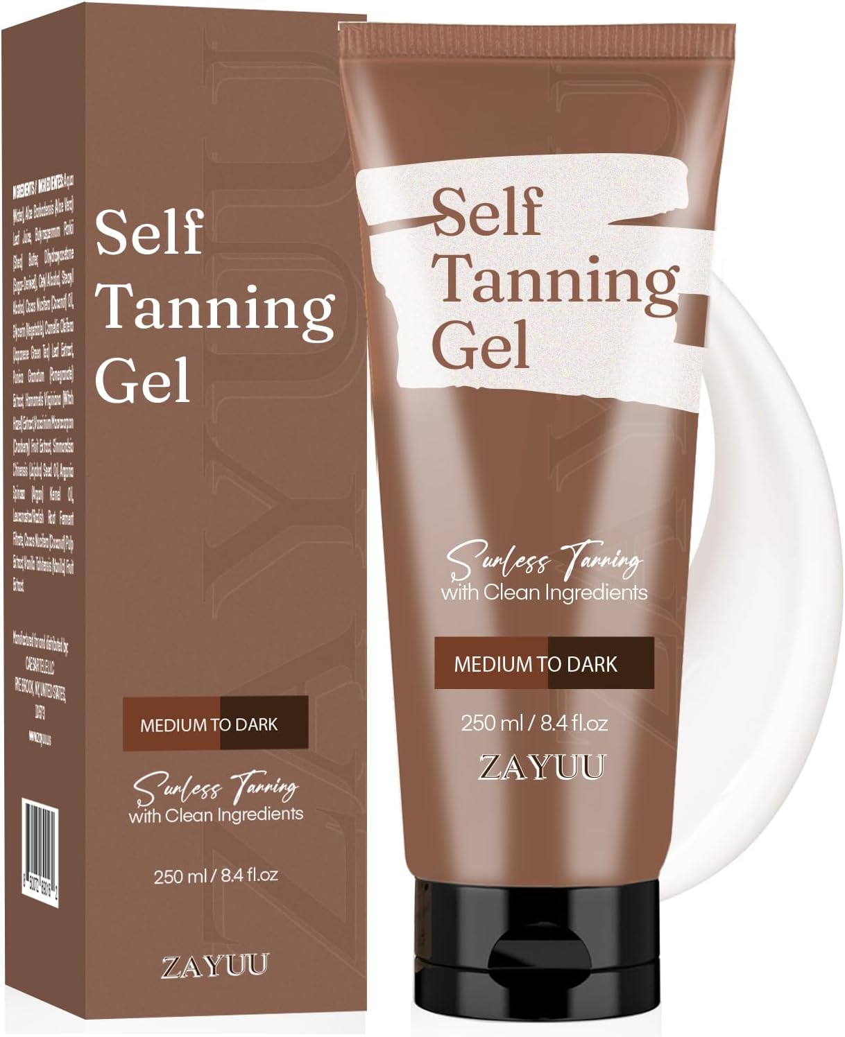 Self Tanner & Self Tanning Lotion: Natural-Looking Sunless Tan, Hydrating & Streak-Free Formula, Fast-Absorbing Tanning Lotion for a Radiant Glow, Medium to Dark – 8.4 fl. oz