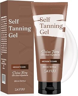 Self Tanner & Self Tanning Lotion: Natural-Looking Sunless Tan, Hydrating & Streak-Free Formula, Fast-Absorbing Tanning Lotion for a Radiant Glow, Medium to Dark – 8.4 fl. oz