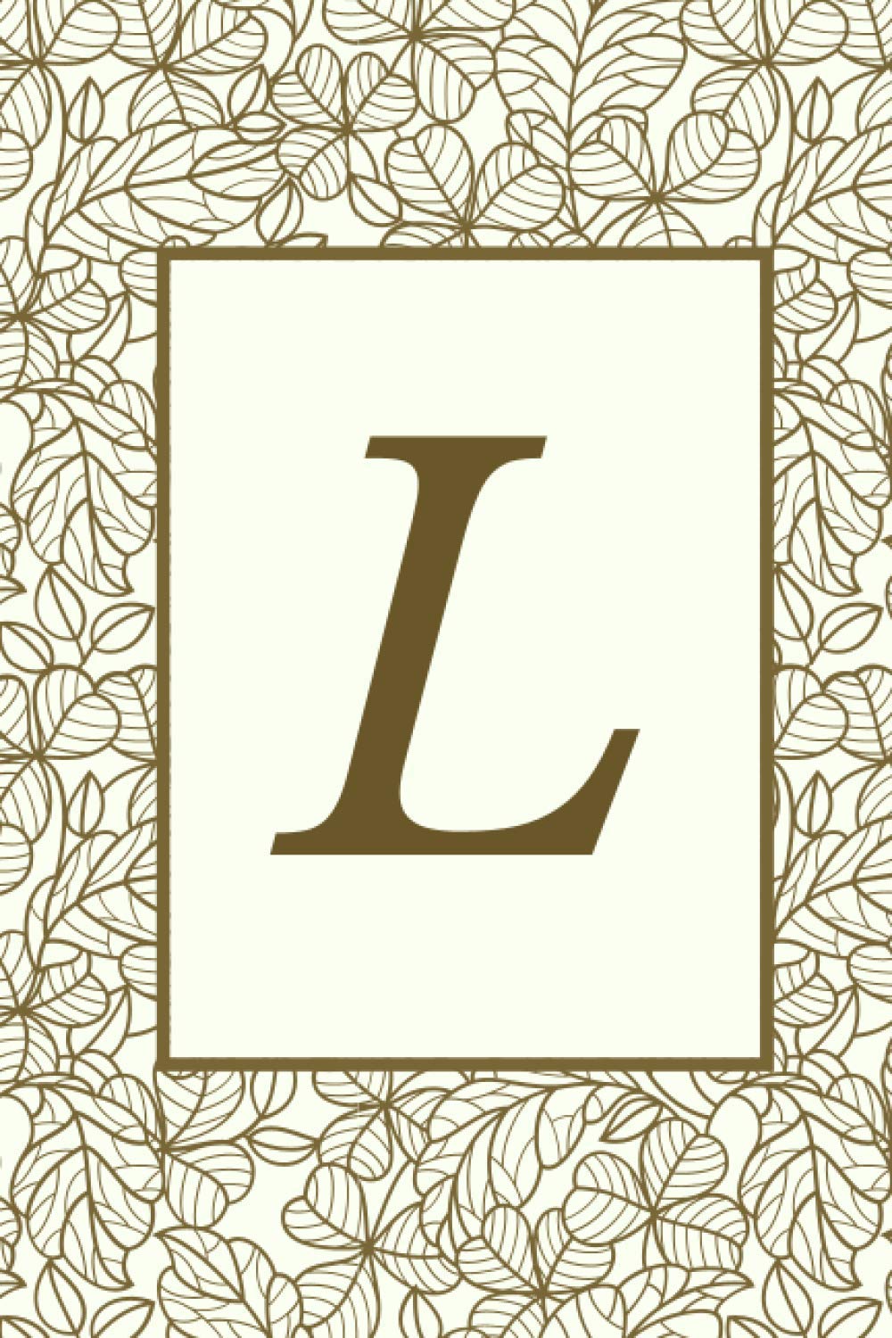 L: Monogram Initial Notebook Letter L Journal 6 x 9 inches with 120 pages