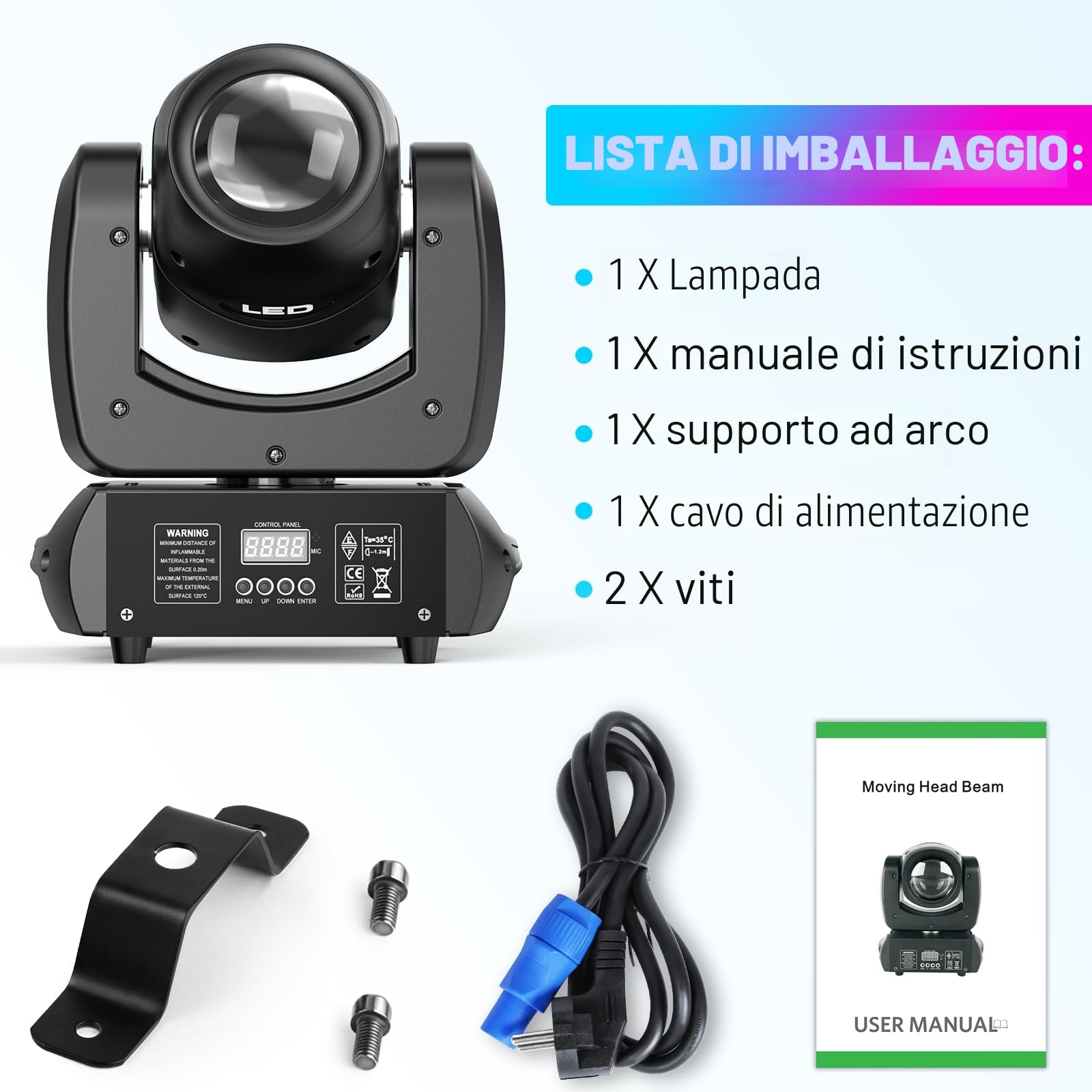 100W Teste Mobili RGBW LED Moving Head Beam DMX Pinspot effetto Luci Discoteca con 18 prisma 11/13 CH per DJ Party Club Bar illuminazione Palcoscenico Nave dalla Germania