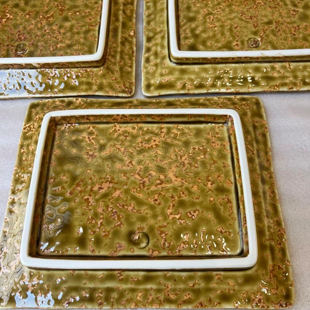 有田焼 有田焼 其泉窯 伊良保山水焼物皿揃 貝山作 角皿