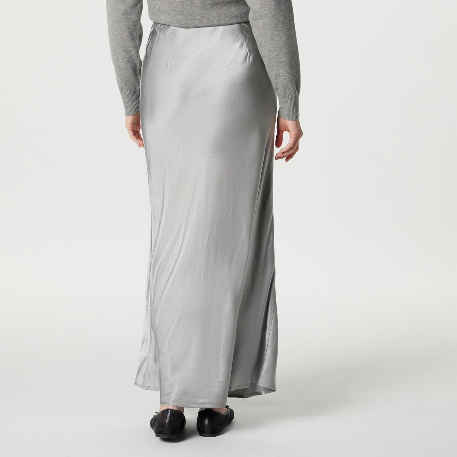 The Drop womens Alya Silky Slip Maxi Skirt