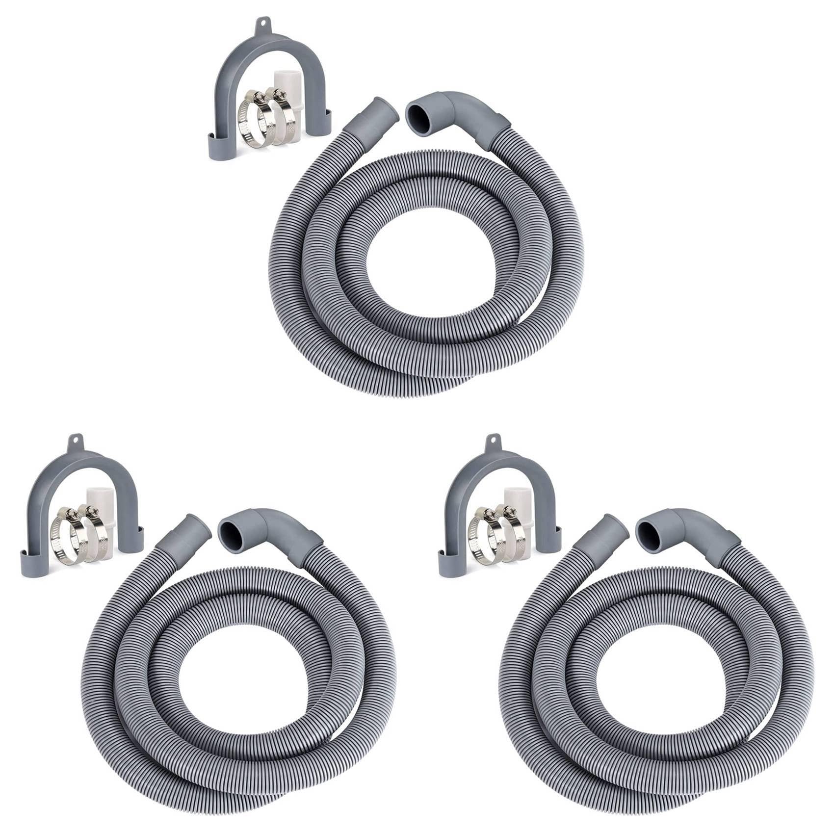 Hndhbfgrt Picture Color 3X Washing Machine Hose Drain Hose Washing Machine 2.5M Drain Hose Extension For Washing Machines Dishwashers Dryers