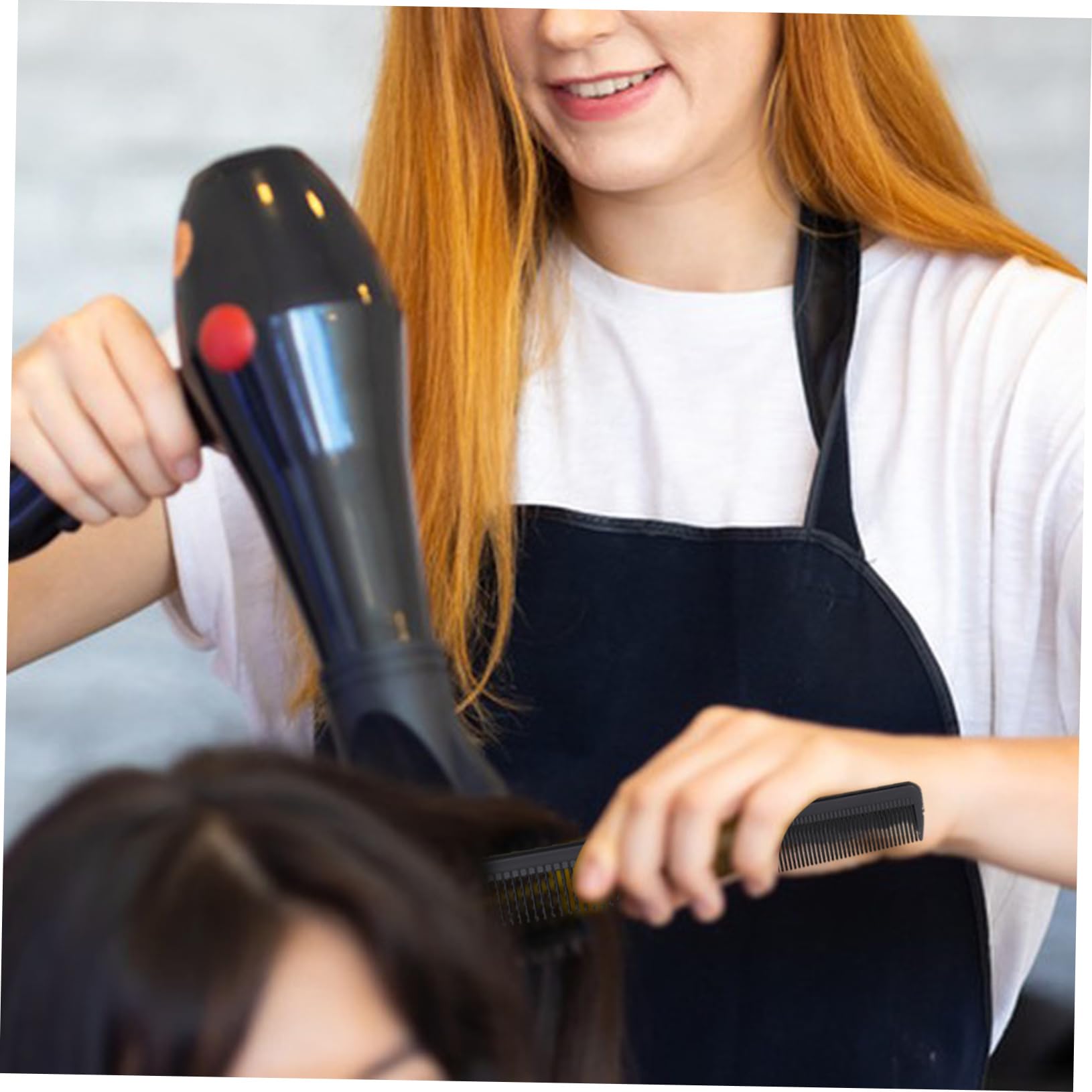 Juego de Tijeras para Cortar el Pelo Profesional de Acero Inoxidable Negro, Resistentes Enredos para Peluquería en Casa o Salón
