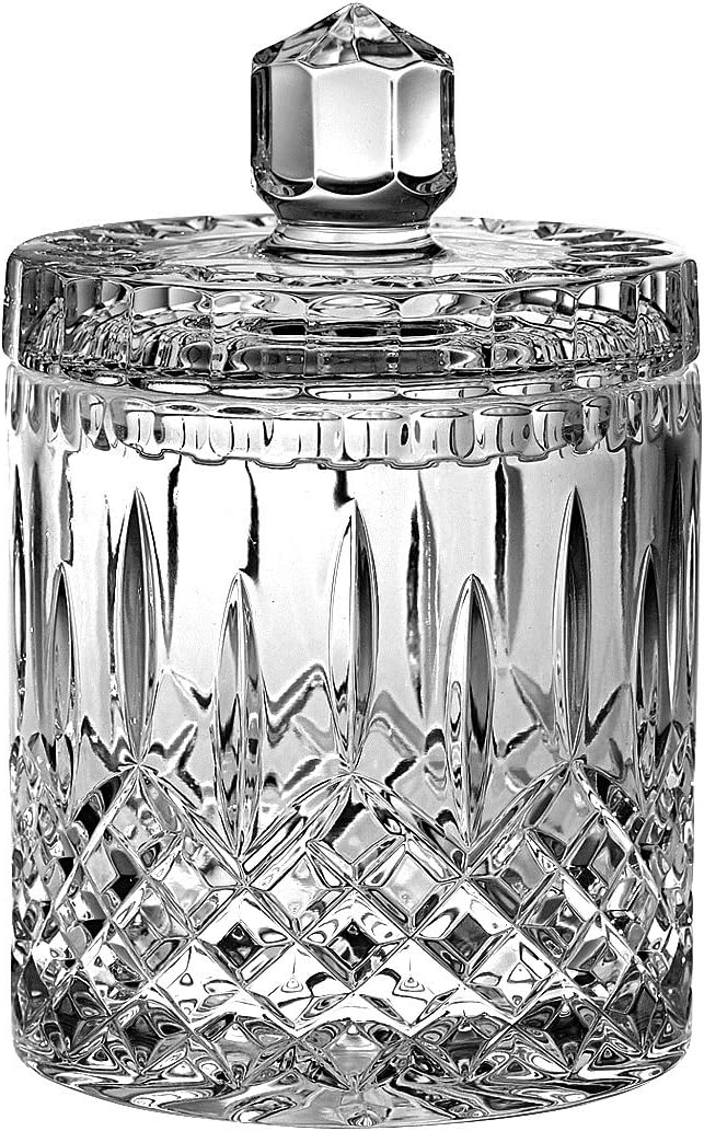Barski Handmade and Handcut Crystal Cookie Jar/Candy Box, 7"H, 1/2 Litre, 17 oz, Made in Europe