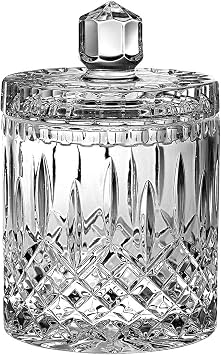 Barski Handmade and Handcut Crystal Cookie Jar/Candy Box, 7"H, 1/2 Litre, 17 oz, Made in Europe