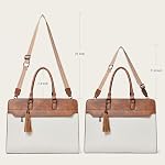 Shrrie 15.6 pouces Sac pour ordinateur portable pour femmes, Sac de travail imperméable Sac pour portable,Brefcase avec Satchel Purse