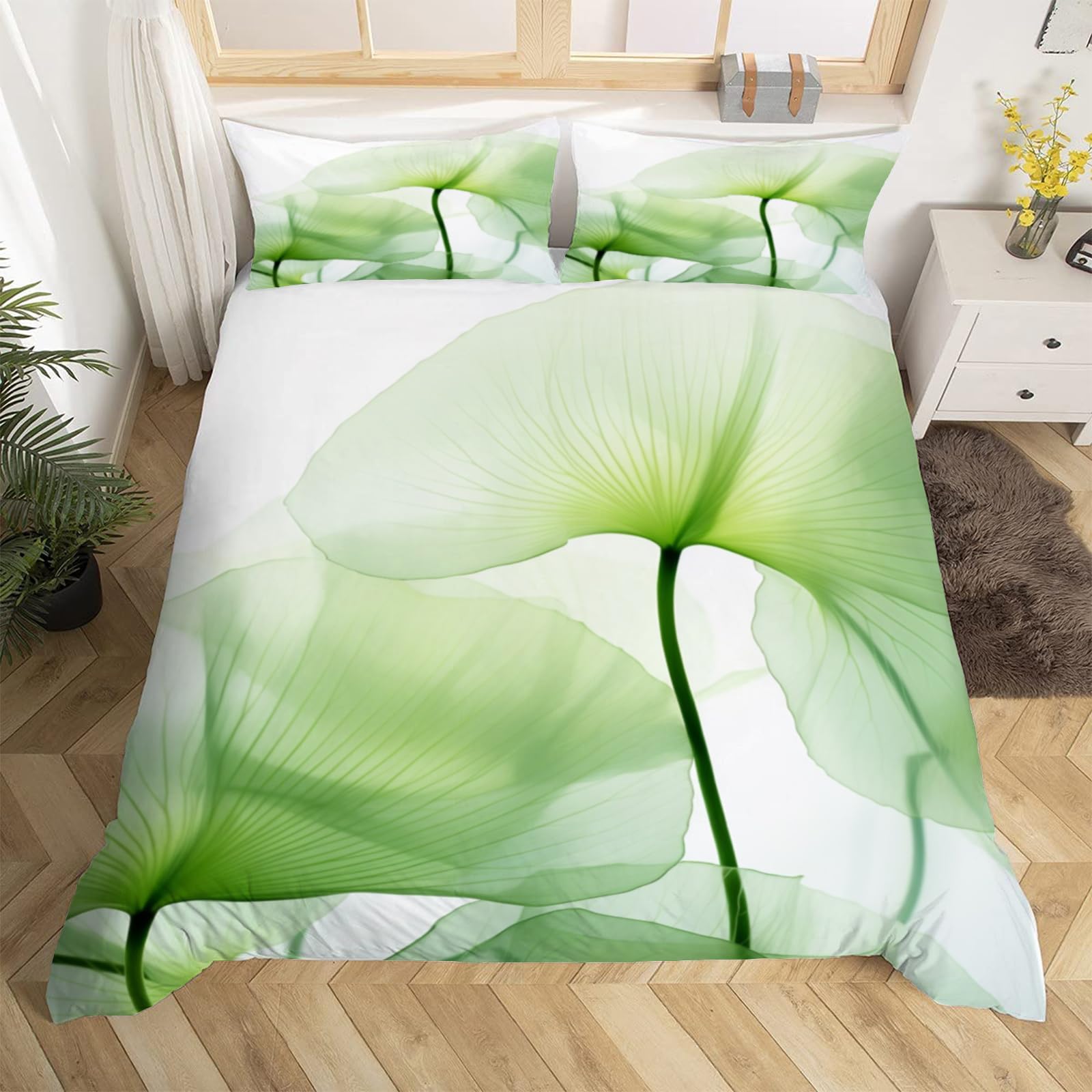 Housse de couette 240 x 260 anti-glissement en microfibre douce et lavable