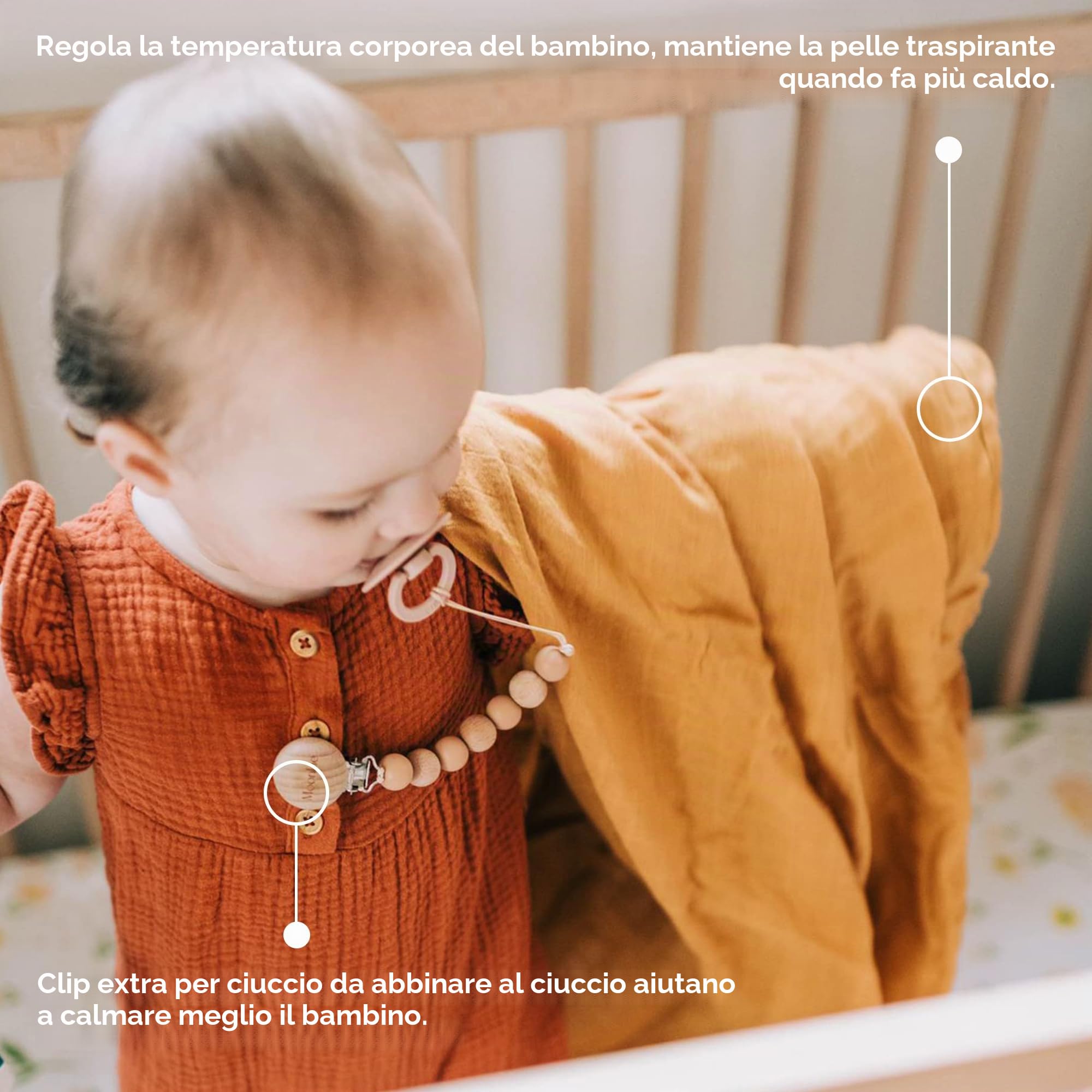 Moonkie Mussole Neonato-2 Pezzi, Swaddle Neonato120x120cm, Coperta Neonato, Mussole Bamboo & Cotone, Copertina Neonata, Super Morbido & Traspirante, Certificato OKEO-TEX