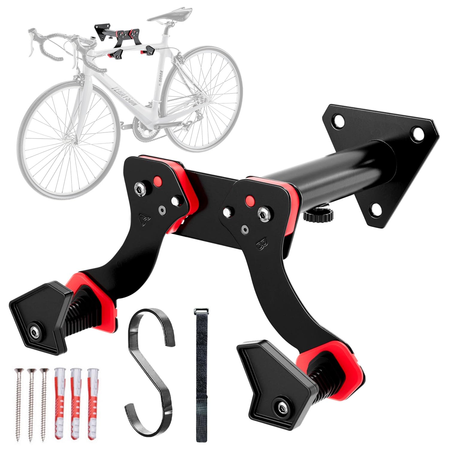 Fahrradwandhalterung verstellbar 35-46cm, bis 30kg, Rennrad MTB & E-Bike