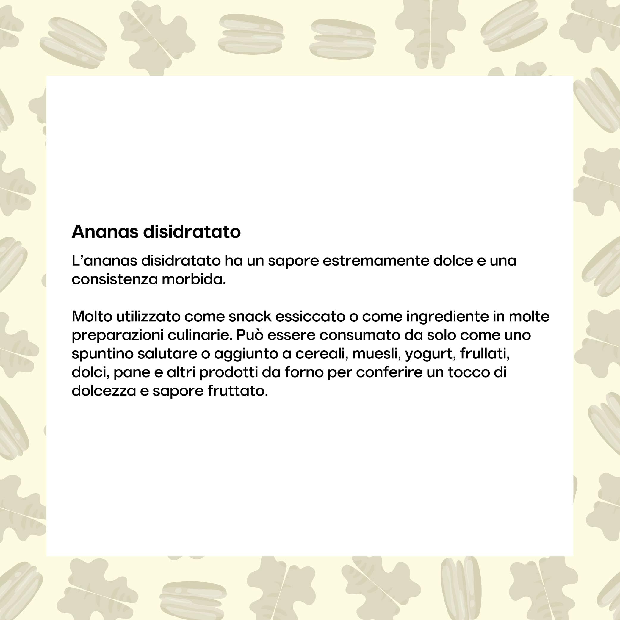 Il Contadino - Antichi Sapori | ANANAS DISIDRATATO | Confezione Salva Freschezza, Frutta Disidratata di Qualità Premium, No Conservanti e Coloranti (1 Kg)