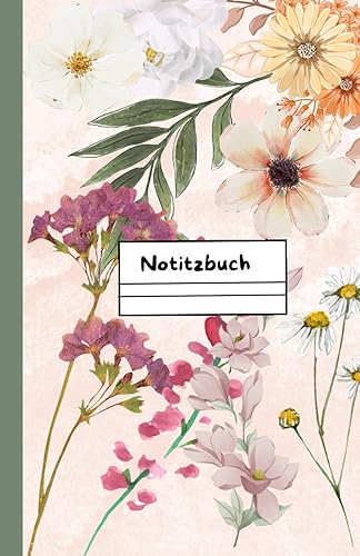 Notizbuch liniert: Blumen Notizbuch liniert / 110 Seiten