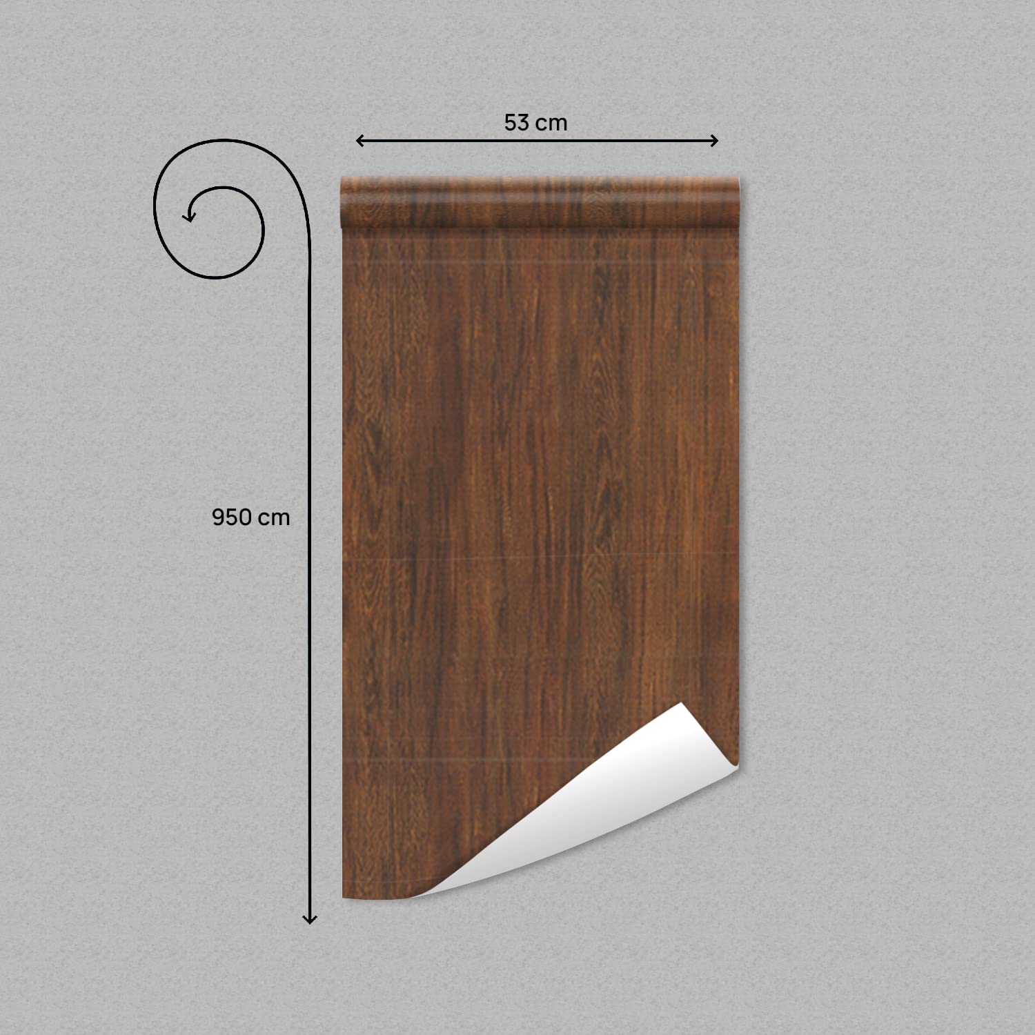 Asian Paints ezyCR8 Wooden Pattern Brown Non-Adhesive Wallpaper for Home & Office, Easy Application, Water Resistant, Dust Proof, PVC Coated Interior Décor (53cm x 950cm)| (54 sq. ft. per roll)