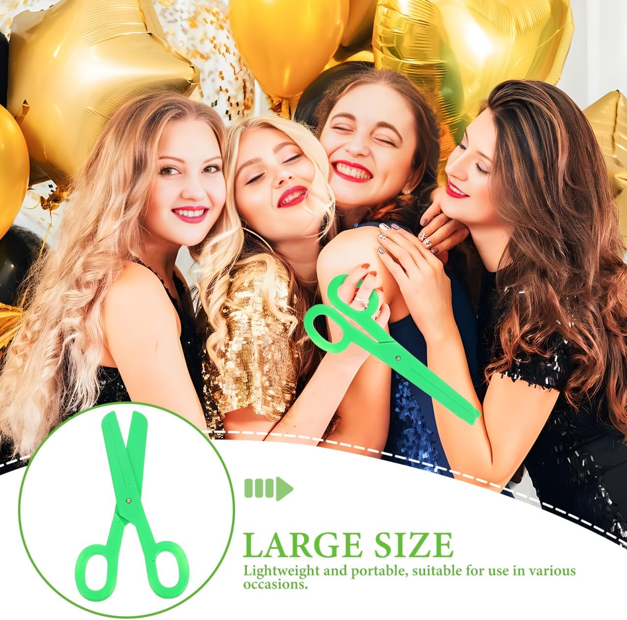 DOITOOL 15 Inch Giant Clown Scissors Oversized Plastic Prop for Carnival Costume Accessories Stage Performance and Cosplay Pretend Play Big Shears for Kids and Adults