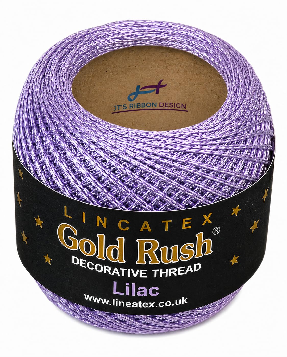 LINCATEX Gold Rush Metallic Decorative Thread 80 Metre Rolls 20 Colours (Lilac)