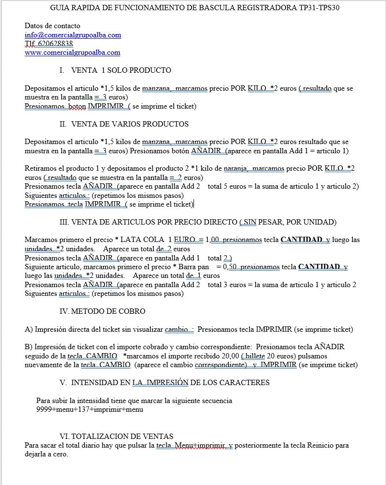 balanza bascula con impresora de ticket programable
