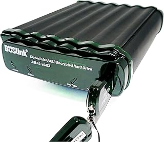 Buslink CipherShield USB 3.0/eSATA FIPS 140-2 Nível 2 HIPAA 256-bit AES Hardware Disco rígido criptografado (4 TB)