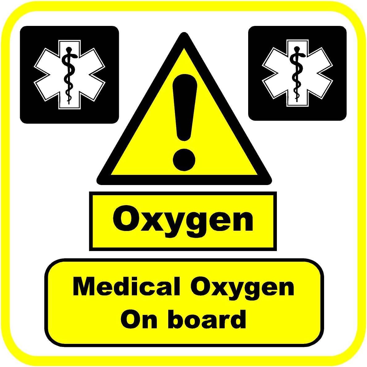 Oxygen medicial Oxygen on Board - Car Sticker - DCS62 - Internal