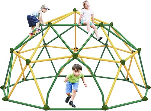 Merax Domo de escalada de 13 pies, centro de juego para escaladores geométricos al aire libre para niños de 3 a 10 años, soporta 1000 libras, fácil