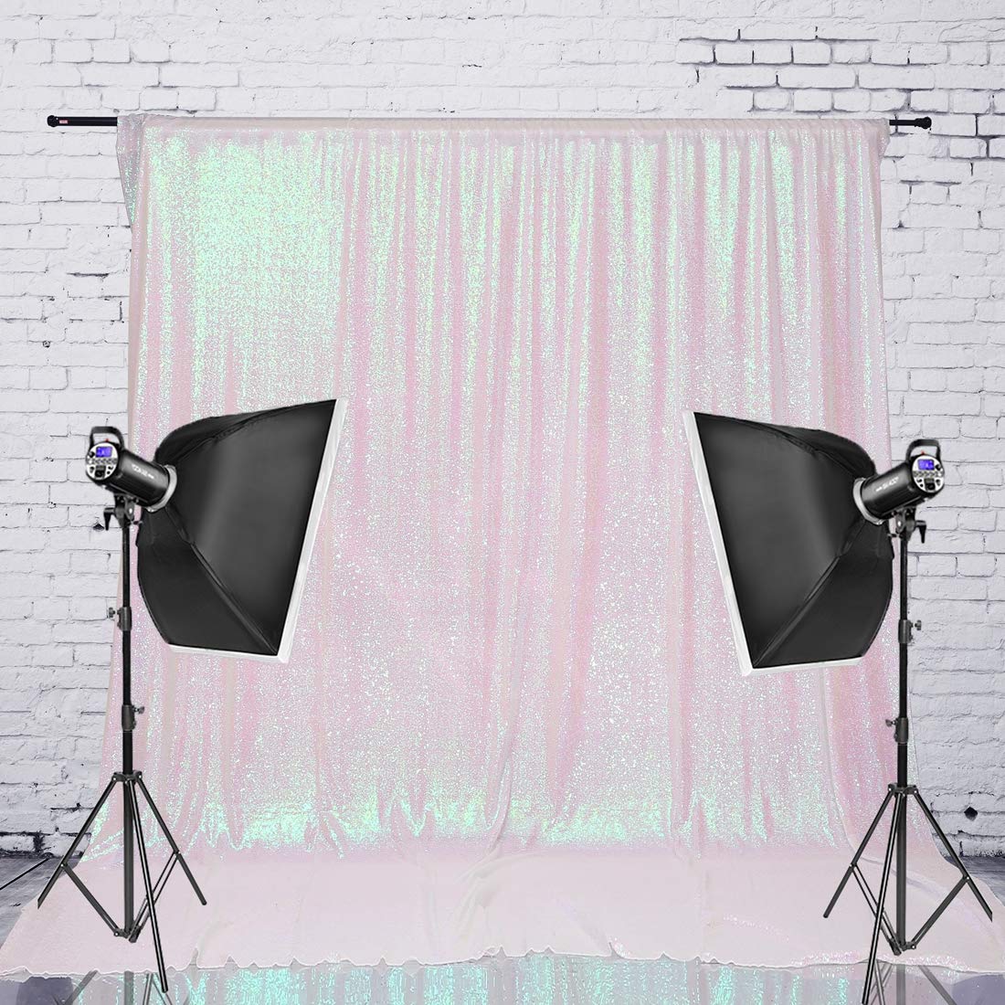 Sequin Backdrop 183x243cm Iridescent Shinny Sequin Photography Backdrop Party Prom Wedding Youtobe Banquet Photo Background (6x8 feet) — view 118
