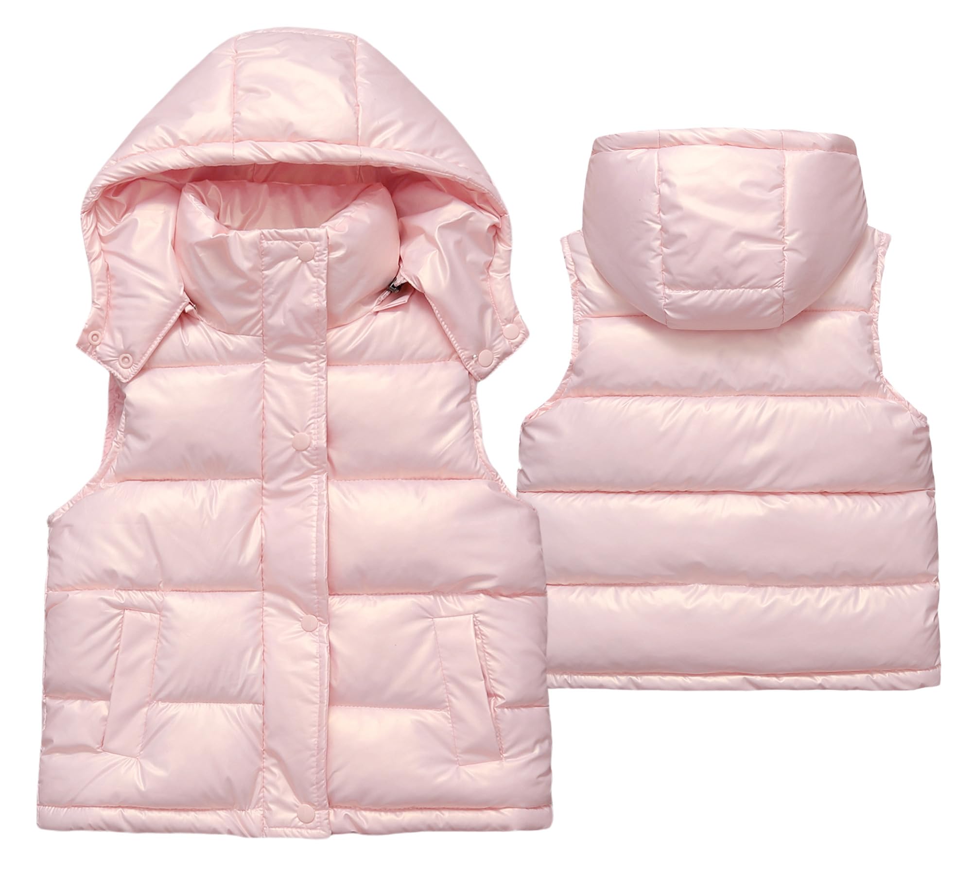 SEAUR Gilet Matelassé D'hiver pour Filles 2-12 Ans Manteau sans Manche Enfant Unisex Chaud Doudoune sans Manches Léger
