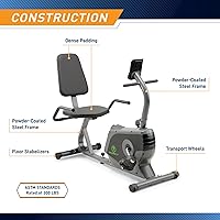 Vista 9 de Marcy Magnetic Recumbent Exercise Bike For Home and Home Gym, With Digital Monitor And Quick Adjustable Seat NS-1206R