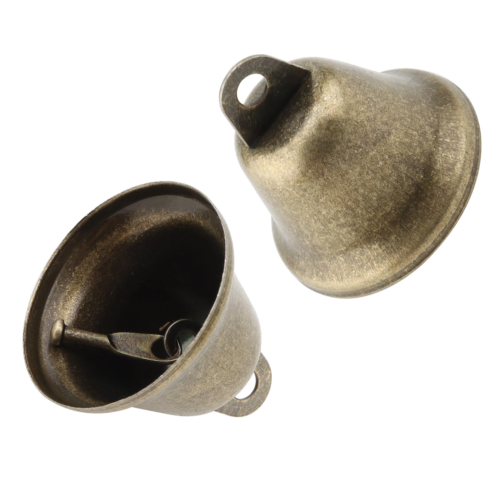 120Pz Campanelli Bronzo, 38mm Piccoli Campanelli Artigianali, Mini Campanellino Appendibile per Artigianato, Decorazioni, Albero di Natale