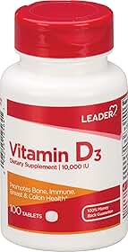 Leader Vitamin D3 10,000iu Ultra Strength, 100 Tablets