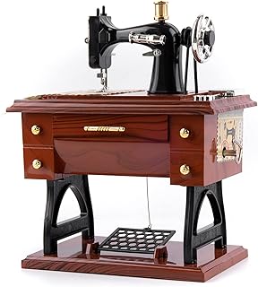 Framendino, Vintage Sewing Machine Jewelry Clockwork Music Boxes for Hom...
