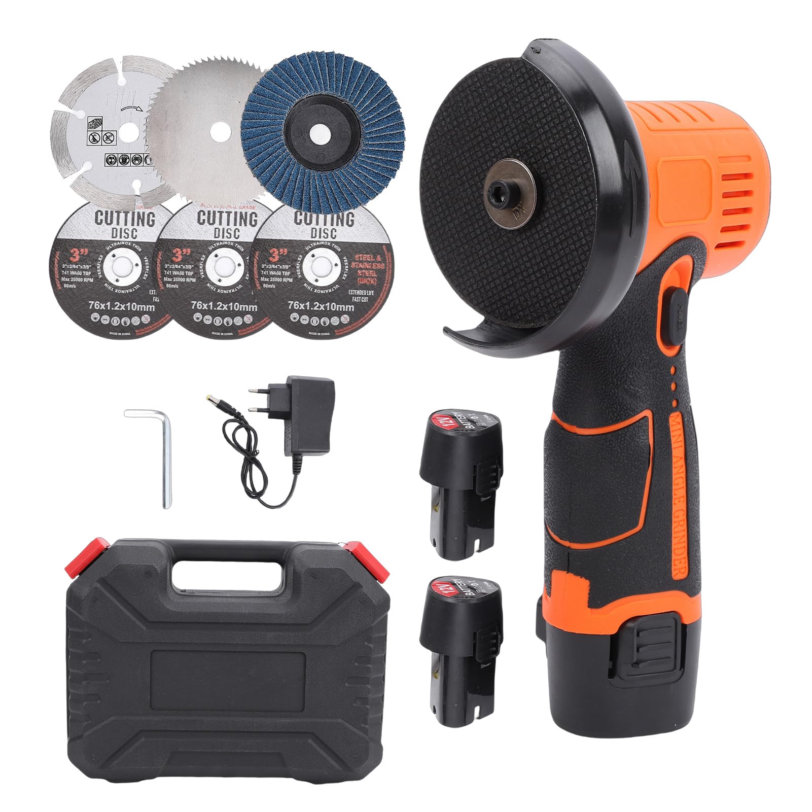 YWBL-WH Mini Meuleuse D'angle électrique 12V Outil Portable (Prise UE)