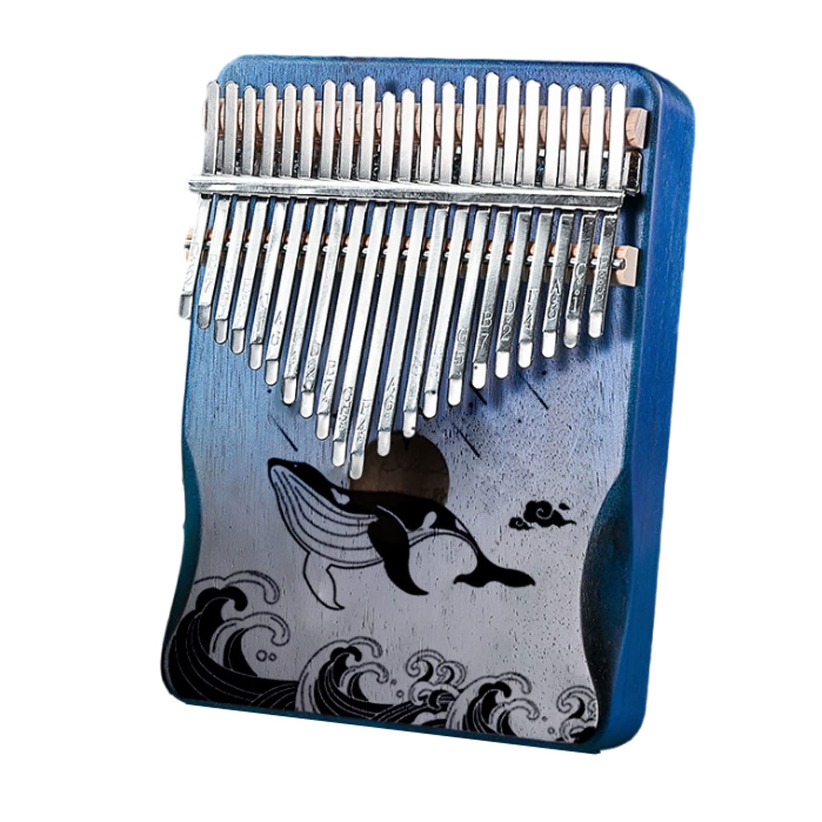 Exquisiter Klang Hölzernes Fingerklavier Finger Percussion Keyboard 21 Tasten Walmuster ， Daumenklaviere Musikinstrumente ， 3 Farben Einfach zu Spielen