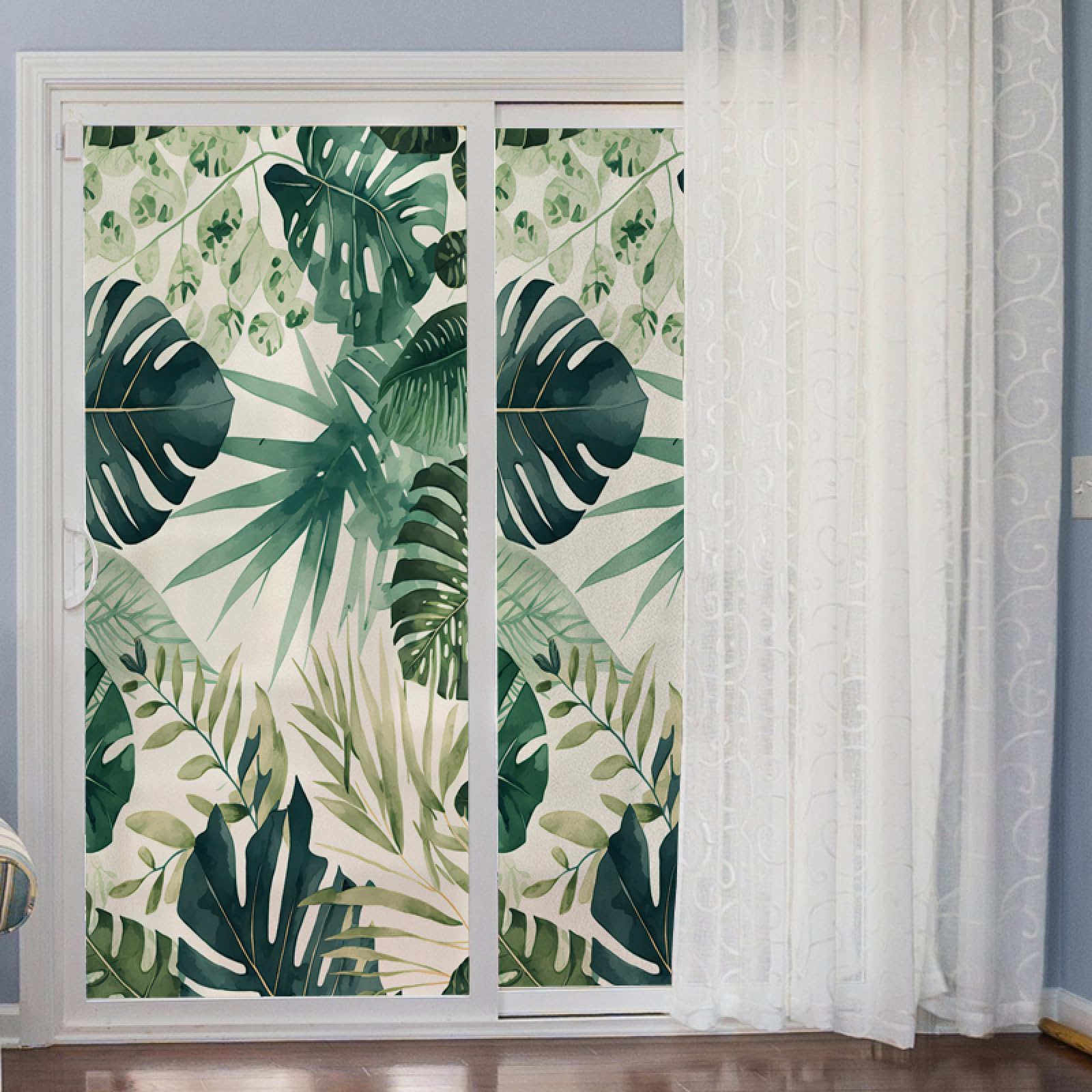 Fensterfolie Blickdicht Sichtschutzfolie, Einfache weiße Sichtschutzabdeckung für Fenster – ohne Kleber, abziehen und aufkleben