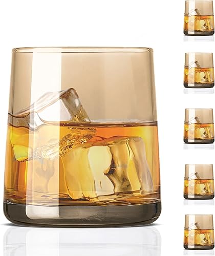 Laurel & Nash Old Fashioned - Juego de 6 vasos de whisky para bar, vasos de jugo, juego de vasos de whisky de 8 onzas, vasos de bourbon para