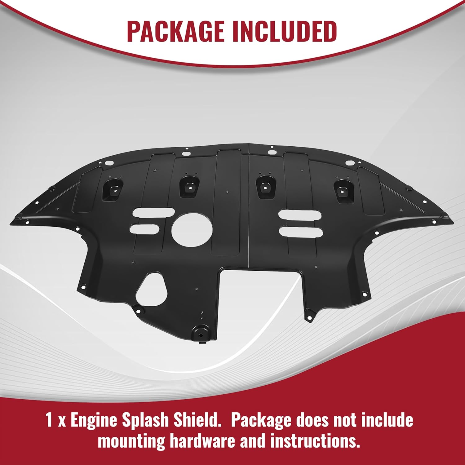 HECASA Front Engine Splash Shield Compatible with 2017-2020 Hyundai Elantra 2.0L Engine Protection Under Cover Plastic Black Replacement for 29110F3100 29110-F2100 HY1228201 HY1228187