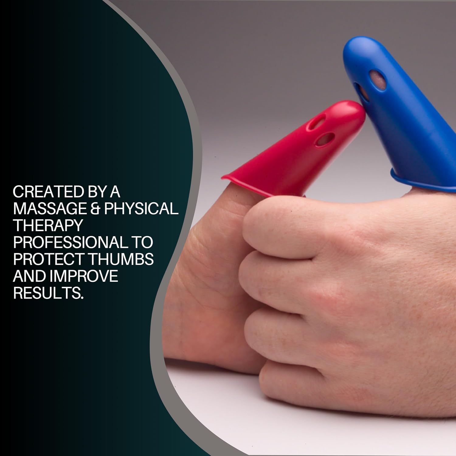 Thumbsavers Advance Massage Tool for Deep Tissue and Trigger Point Massage – Joint Support for Massage Therapists, Chiropractors and Physical Therapists – Hand Protection Aid (Large (Set of 2))