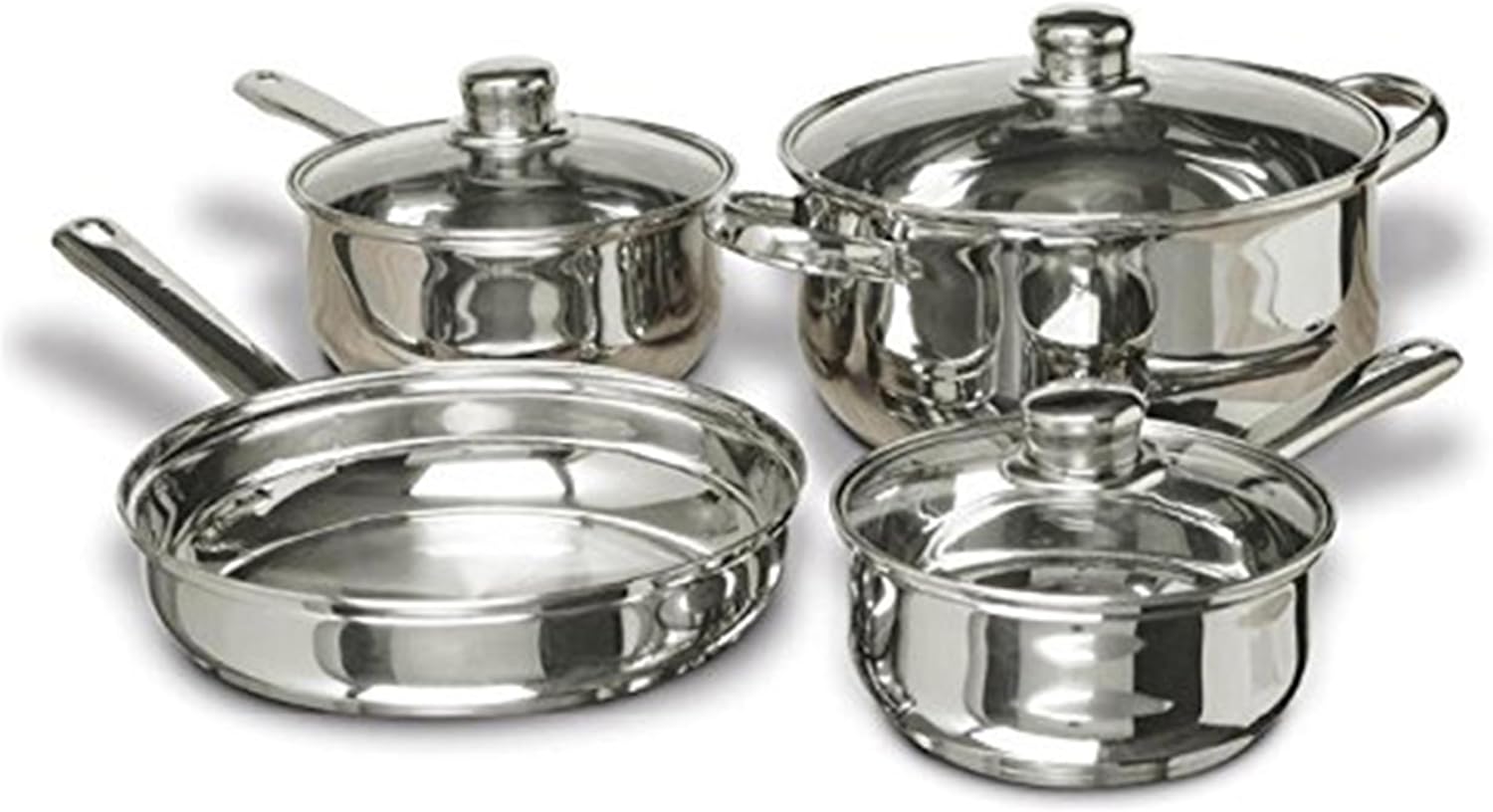 Concord Cookware 7-Piece Stainless Steel Cookware Set, includes Pots and Pans Concord Cookware 7-Piece Stainless Steel Cookware Set, includes Pots and Pans
