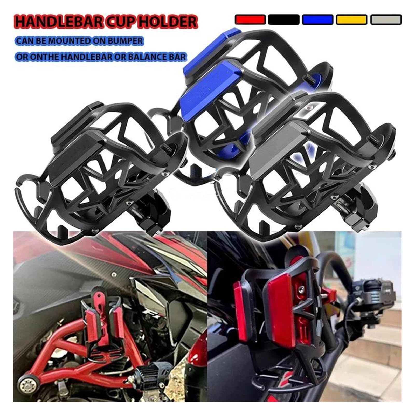 Supporto per Tazza per Moto per HON&da per Forza 350 NSS350 ADV350 2020-2023 Moto Bevanda Bottiglia d'Acqua Bottiglia di Bere Coppa Holder(Blu,with Logo)
