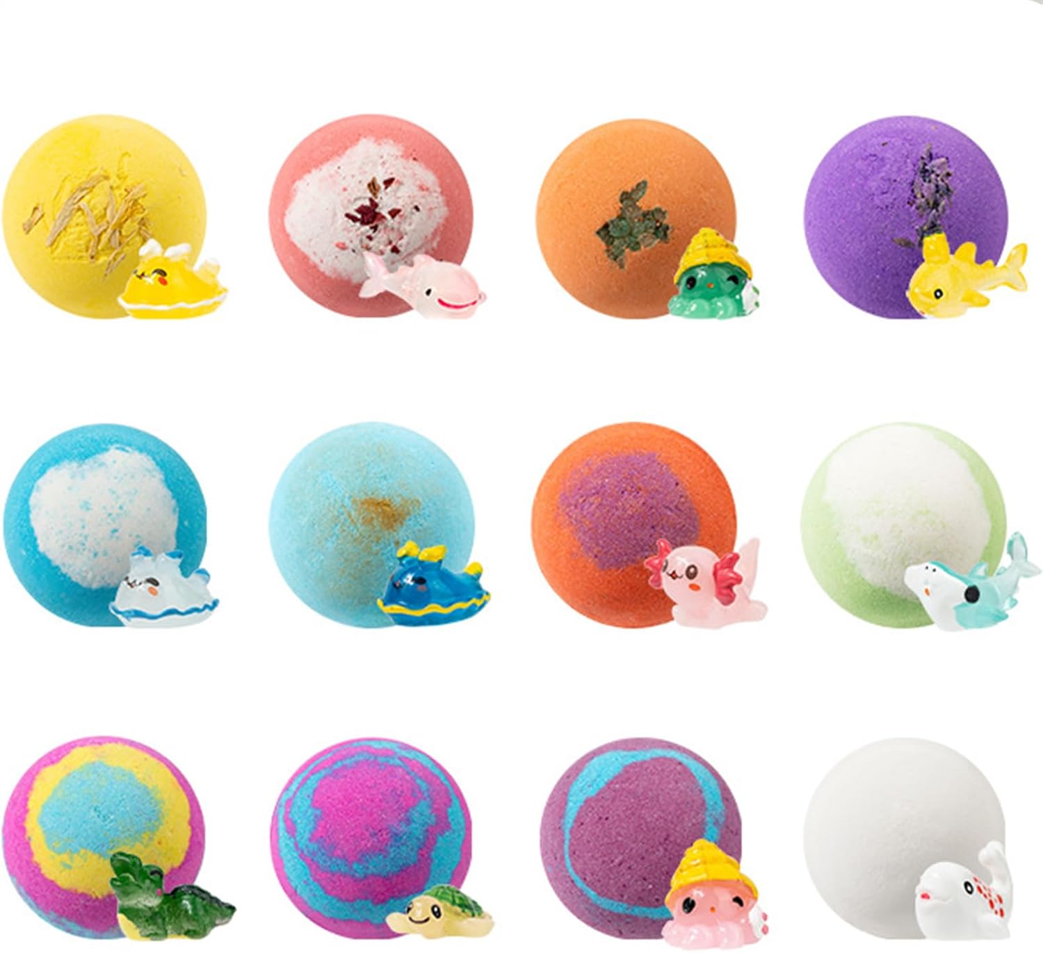 Baby Bath Ball, Bath Ball for Kids | Salt from for - Land and Sea Toys, 12X Natural Organic Handmade Ball for Birthday Halloween