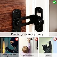 Vista 7 de 2 juegos de cierres de puerta corredera para puerta de granero con fácil instalación para gabinetes, armarios, puertas de ventana