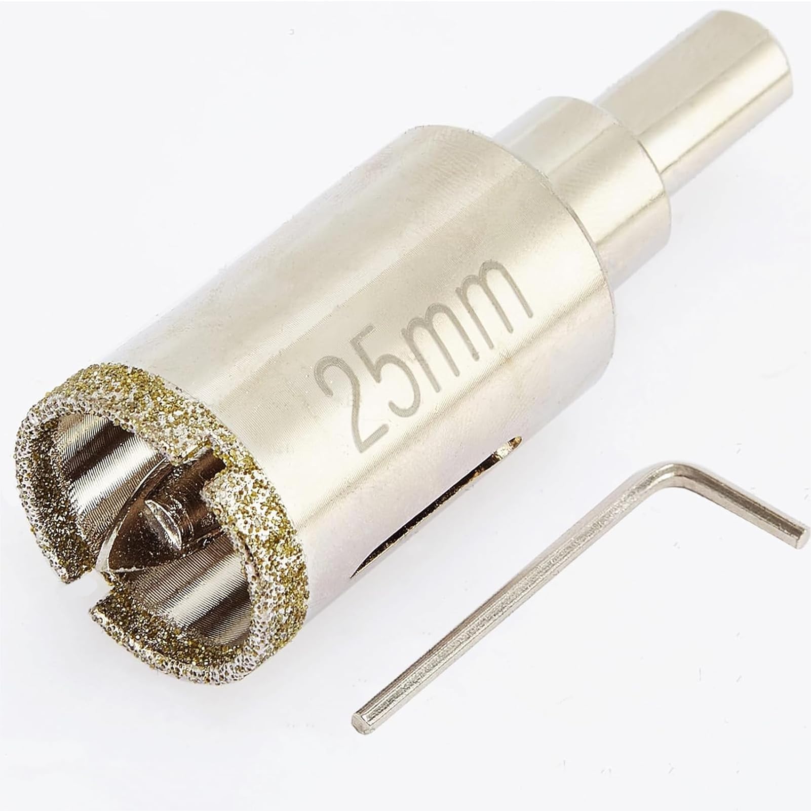 25mm Diamond Hole Saw with Pilot Bit, 1" Tile Hole Saw with Center Drill Bit for Marble, Granite, Ceramics, Porcelain Tiles, 35mm Depth