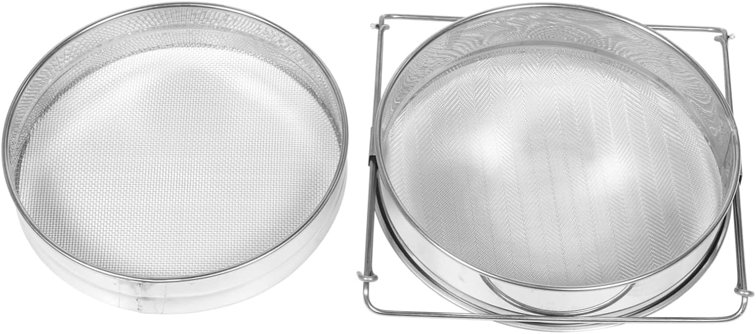 Handheld Flour Sifter Tool Food Strainer for Kitchen Home Flour Strainer Steel Honey Double