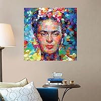 Vista 4 de CANVAS ON DEMAND Vinilo decorativo Frida Kahlo II, obra de arte