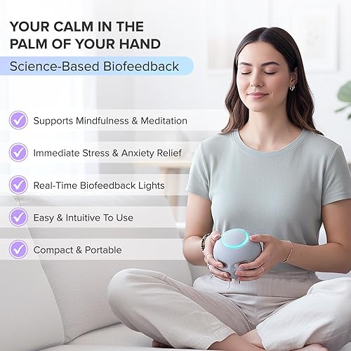 Miniatura 2 de Reflect Orb Use Biofeedback para ayudar con la relajación  Experiencia tangible calmante (estrés, ansiedad, bienestar de salud mental, sueño,
