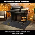 Under Grill Mat for Outdoor Grill Deck Patio Protector,60x40 Inch Large Silicone Fireproof Waterproof Oil-Proof Fire Pit Mat BBQ Barbecue Floor Matt Pad(40''x60'')