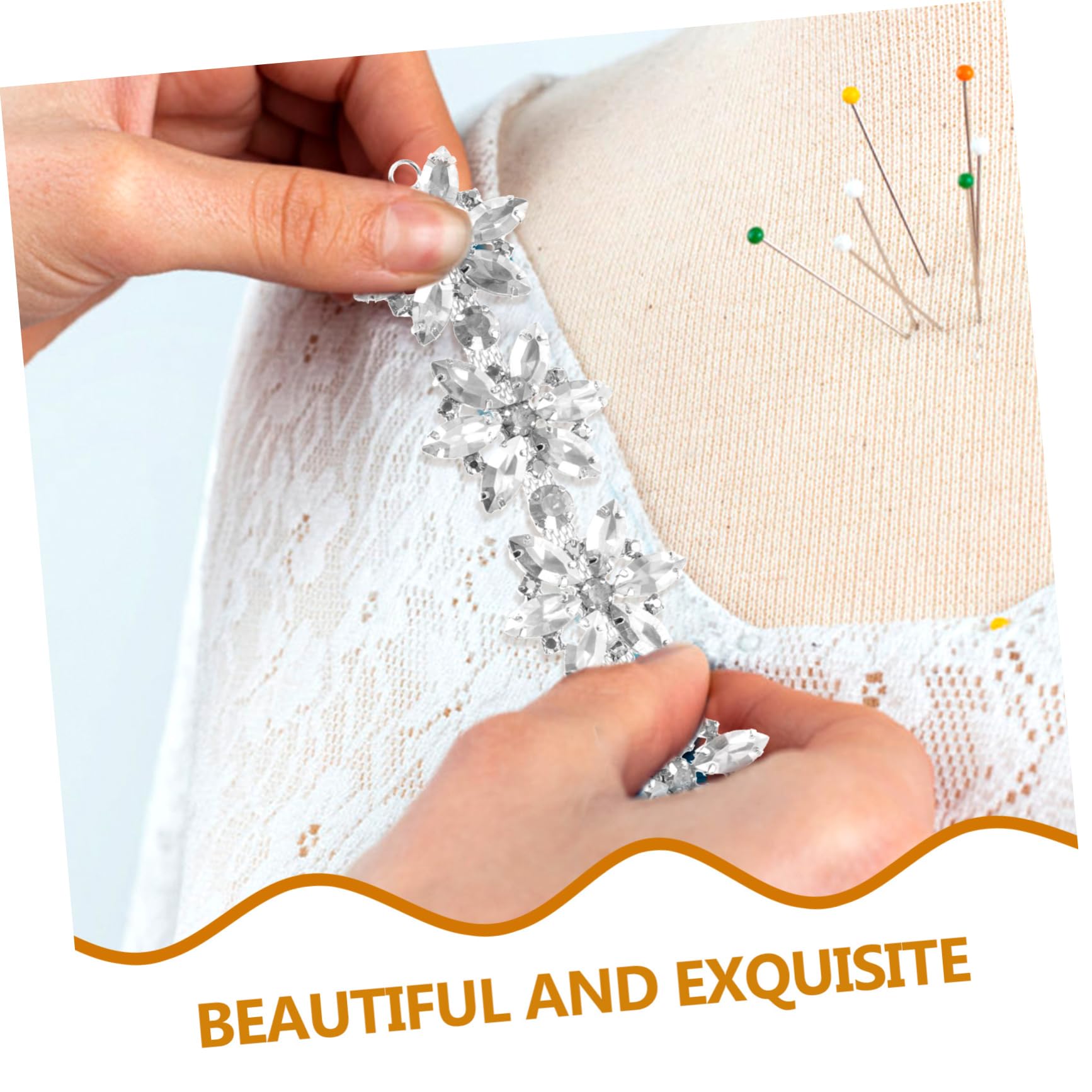 NUOBESTY 5stücke Glass Rhinestone Applique Blüten Patch Für Hochzeitsgürtel Und Accessoires Dekorative Strass-applikationen Für Brautkleider Schuhe Und Taschen Teiliges