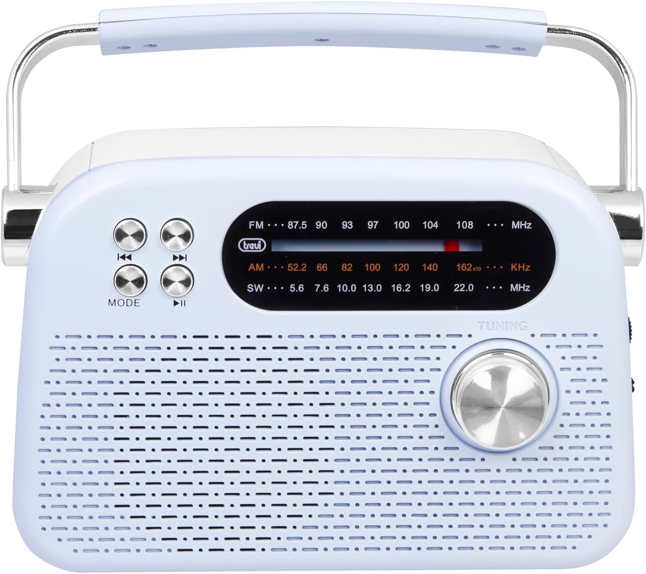 ด้านหน้า view of Trevi RDA 70 BR radio with display and buttons