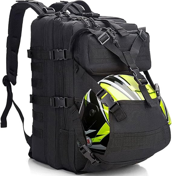 Motorcycle Helmet Backpack for Men Women, 45L Large Capacity Waterproof