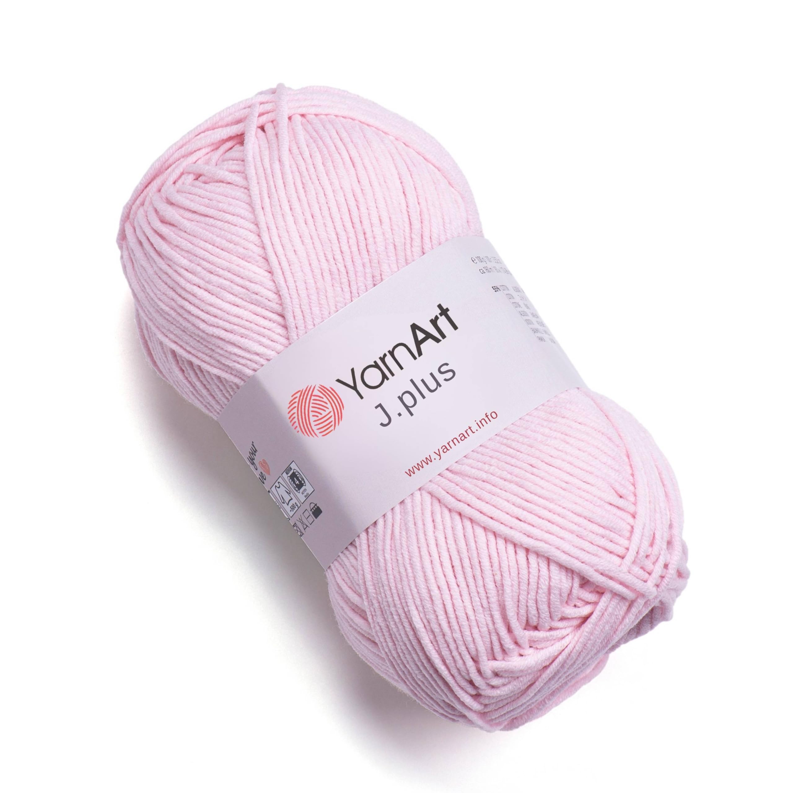 YarnArt Jeans Plus Soft Cotton Blend Yarn – 100g (3.5oz) 160m (174yds), 55% Cotton 45% Acrylic – Worsted Weight #4 – Ideal for Amigurumi, Baby Projects, Knitting & Crochet – Durable & Smooth (18)